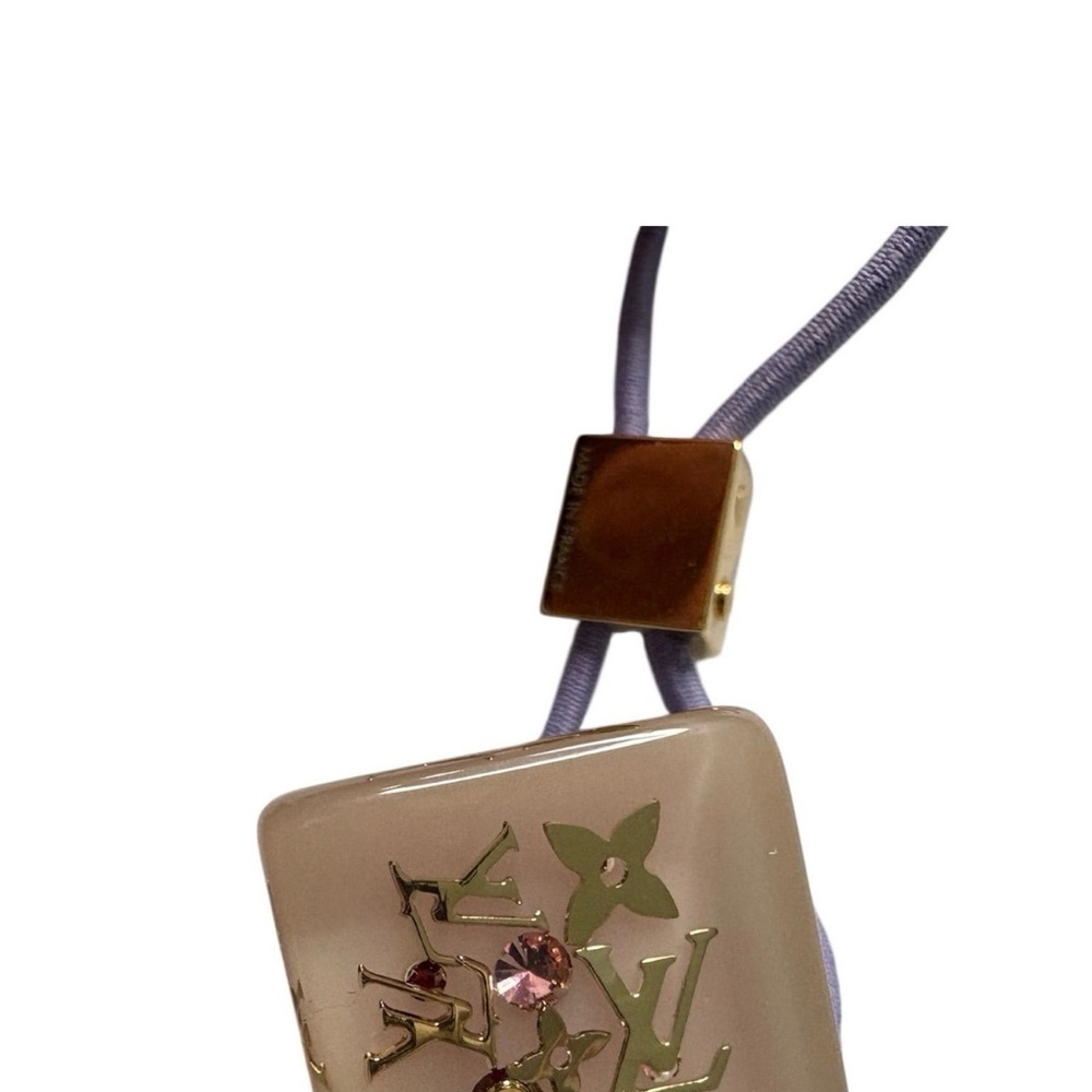 LV Louis Vuitton Gold and Lilac hair tie